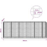 Gabion s žicom debljine 5 mm i mrežom 5x10 cm 550x100x200 cm Slike