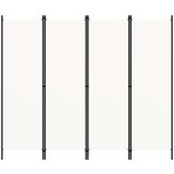 vidaXL Paravan 4-delni kremno bel 200x180 cm | Shoptok.si