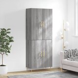 vidaXL Visoka komoda siva sonoma 69,5x34x180 cm inženirski les | Shoptok.si
