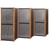 Sobna pregrada sa 6 panela crna 420 x 180 cm | shoptok.hr
