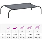 vidaXL dvignjena pasja postelja siva 90x50x20 cm tekstilen in jeklo | Shoptok.si