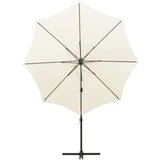  Vrtni senčnik z LED lučkami peščen 300 cm, (20729289) | Shoptok.si