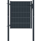 vidaXL Vrata za ograjo PVC in jeklo 100x101 cm antracitna Cene
