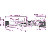  Set vanjskih sofa 6 kom. Prirodna i krem | shoptok.hr
