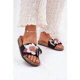 Boto EVENTO Women's Slides With Flowers On Cork Platform Black Zinrosa | Shoptok.si