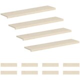  Stepenica 12 kom. 120 x 25 x 2 cm Bijela Čvrsto Hrastovo Drvo | shoptok.hr
