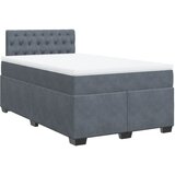  The Living Store Box spring postelja z vzmetnico temno siv 120x190 cm žamet - Box Spring Postelja, (21489663) | Shoptok.si