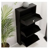 Hanah home Ormar za cipele Locking 3 Piece Metal Black | ePonuda.com