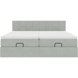 vidaXL okvir kreveta s madracima svijetlosivi 200x200cm baršunasti | shoptok.hr
