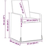 vidaXL Jedilni stoli 2 pcs Temno zelena 57 x 67 x 95 cm blago | Shoptok.si