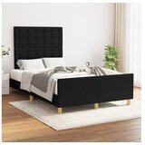  Za krevet s uzglavljem crni 120 x 200 cm od tkanine | shoptok.hr