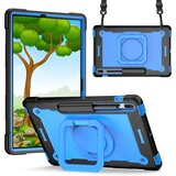 NIKCORP Ovitek za Samsung Galaxy Tab S7 / S8 11", trpežna zaščita, 360-stopenjsko stojalo, naramni trak in držalo za pisalo, moder, (5000138883) | Shoptok.si
