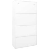 vidaXL Pisarniška omara z drsnimi vrati bela 90x40x180 cm | Shoptok.si