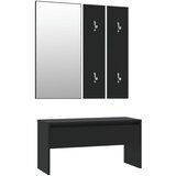  Set namještaja za hodnik crni od konstruiranog drva | shoptok.hr
