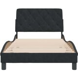  Okvir za krevet s uzglavljem crni 100x200 cm baršunasti | shoptok.hr