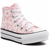 Converse Modne superge Chuck Taylor All Star Lift Platform Floral Embroidery A06325C Donut Glaze/Oops Pink/White