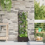vidaXL Vrtni saksije Smeđa Plastika 40 x 40 x 125 cm Dekorativni umetci Cijene