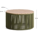 Kave Home Okrogla vrtna klubska mizica z mizno ploščo iz akacije ø 70 cm Dandara – | Shoptok.si