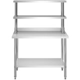 vidaXL Kuhinjski radni stol s policama 120x60x150 cm nehrđajući čelik | shoptok.hr