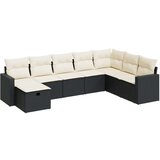 vidaXL 8-dijelni set vrtnih sofa od poliratana s jastucima crni | shoptok.hr