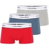 Calvin Klein Underwear Bokserice plava / siva melange / crvena / bijela