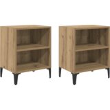 vidaXL Nočne omarice 2 kosi Hrast 40x30x50 cm inženirski les | Shoptok.si
