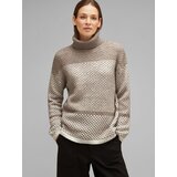 Street One Pulover svetlo rjava / bela | Shoptok.si
