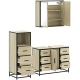  3-dijelni set kupaonskog namještaja boja hrasta sonome drveni | shoptok.hr