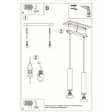  Sollux SL.0324 - Luster na sajli LAGOS 2 2xGU10/10W/230V bela | Eponuda.com