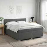  Boxspring krevet s madracem Tamnosiva 200 x 200 cm Tkanina | shoptok.hr