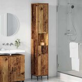 vidaXL Visoki ormarić za kupaonicu Staro drvo 31.5 x 33 x 190 cm | shoptok.hr