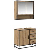  Komplet pohištva za kopalnico s predalom 2 pcs Umetni hrast, (5000233303) | Shoptok.si