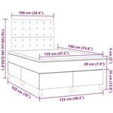  s oprugama i madracem svjetlosivi 120x190 cm od tkanine | shoptok.hr