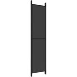 Sobna pregrada s 5 panela crna 250 x 220 cm od tkanine | shoptok.hr