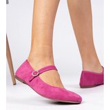 D/CEO marka niezdefiniowana Pink faux-suede ballet flats with rhinestones Marcelina | ePonuda.com