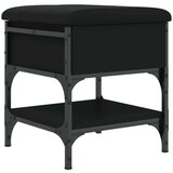  Klupa za cipele crna 42 x 42 x 45 cm od konstruiranog drva | shoptok.hr