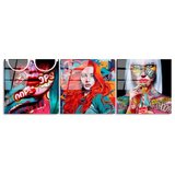 WALLXPERT dekorativna slika od kaljenog stakla faces (uv 858) 50 x 50cm | ePonuda.com