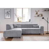 MID.YOU KOTNA SEDEŽNA GARNITURA, rebrasti žamet svetlo siva | Shoptok.si