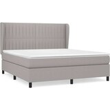  Box spring postelja z vzmetnico svetlo siva 160x200 cm žamet, (20930166) | Shoptok.si