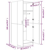  Ormar boja hrasta sonome 80 x 52 x 180 cm od konstruiranog drva | shoptok.hr