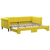 vidaXL Izvlečna dnevna postelja rumena 90x200 cm žamet, (20938373) Cene