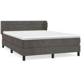  Box spring posteljni z vzmetnico temno siv 140x190 cm žamet, (20790441) | Shoptok.si