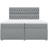  Krevet s oprugama i madracem svjetlosivi 200 x 200cm od tkanine | shoptok.hr