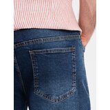 Ombre Men's denim shorts with classic cut - dark blue | Shoptok.si