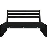  Srednja vrtna sofa crna 120 x 80 cm od masivne borovine | shoptok.hr