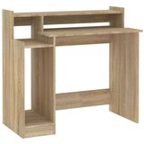 vidaXL Radni stol s LED svjetlima hrast 97x45x90 cm konstruirano drvo | shoptok.hr