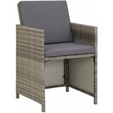  3-dijelni vrtni blagovaonski set s jastucima sivi Siva | Shoptok.si