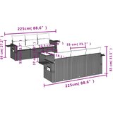  7-dijelni set vrtnih sofa od poliratana s jastucima bež | shoptok.hr