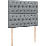 vidaXL Boxspring postelja z vzmetnico svetlo siva 120x190 cm blago | Shoptok.si