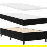 Box Spring Krevet s Madracem Crni 90x190 cm Baršun | shoptok.hr